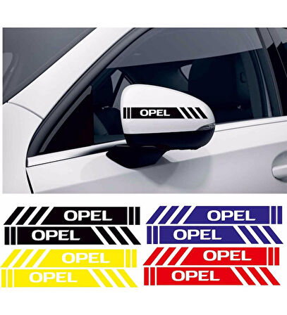 Opel Vectra ayna sticker etiket şerit Siyah Renk