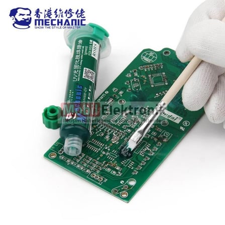 Mechanic UV Anakart Pcb Bord Lehimleme Yalıtım Boyası 10cc MAVİ