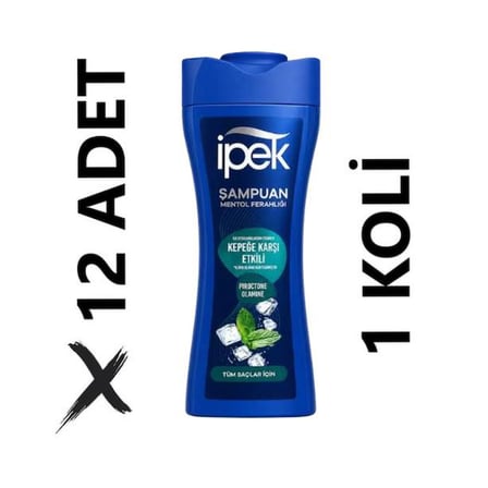 İpek Kepeğe Karşı Etkili Mentol Ferahlığı Şampuan 12 x 480 ml