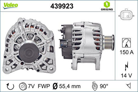 Nissan Alternator 12 V 150 A Renault Megane IV Talısman Trafıc Nissan Qashqaı II - Kraftvoll 11020047