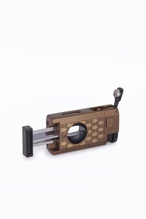 Çift Torch Pürmüz Trinidad Özel Üretim Dahili Delici & V Kesici Metal Puro Çakmağı - TR7920