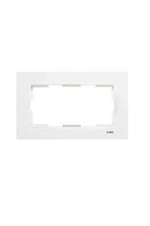 Viko Karre Beyaz 2 Li Topraklı Priz Çerçevesi