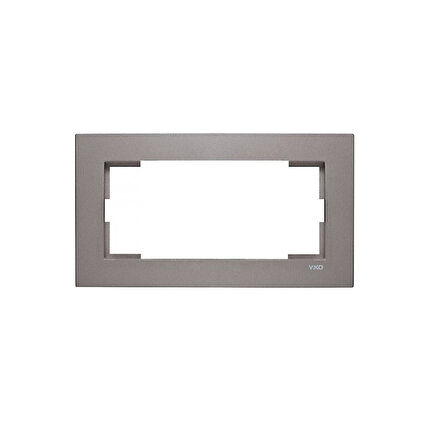 VİKO Novella Antrasit Sıva Altı İkili Çerçeve
