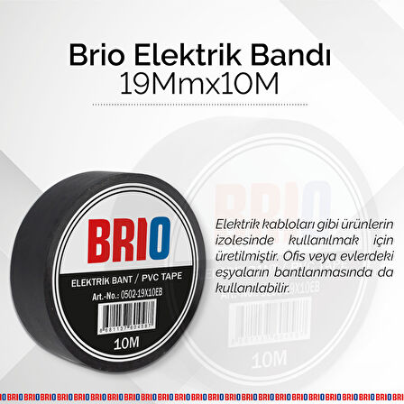 Brio Elektrik Bantı 19Mmx10M 10 Lu