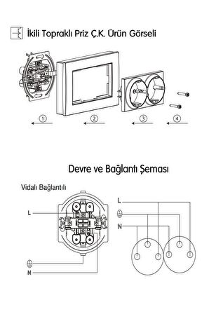 Viko Karre Beyaz Çocuk Korumalı 2 Li Topraklı Priz (Çerçeve Dahildir.)