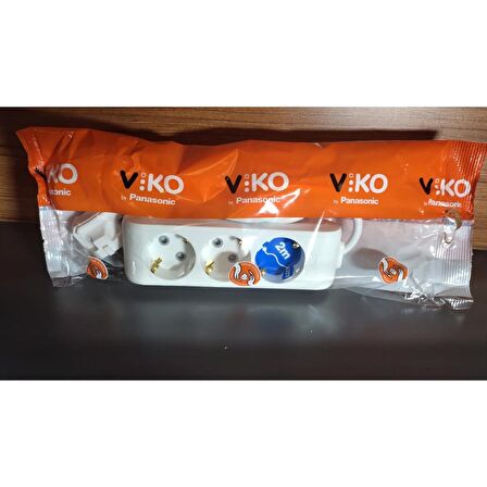 Viko Üçlü Priz Topraklı Kablolu Ç.K. 2 Metre