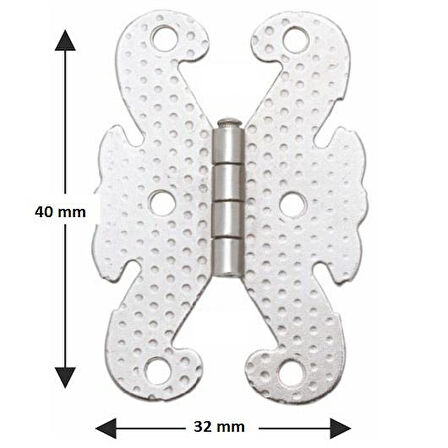 Kelebek Menteşe Metal 32*40mm Sarı (2 Adet)