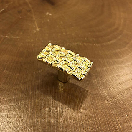 Hasır Kulp Altın Düğme (2 Adet)