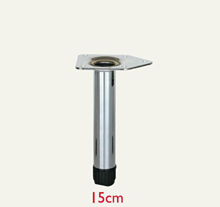 Metal Mobilya Ayağı 25mm Parlak Krom (4 Adet) 15 CM