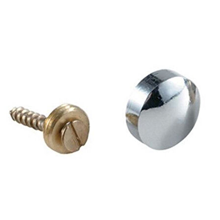 Dekoratif Vida Kapağı Parlak Krom 20mm - 10 Adet