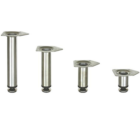 Paslanmaz Metal Mobilya Ayağı 32mm (4 Adet) 10 CM