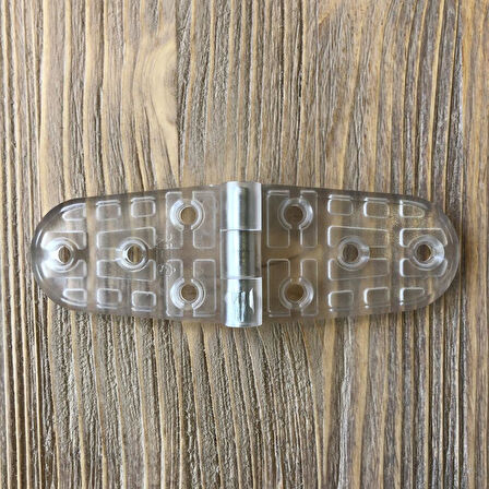 Plastik Oval Menteşe 11cm - 2 Adet Şeffaf