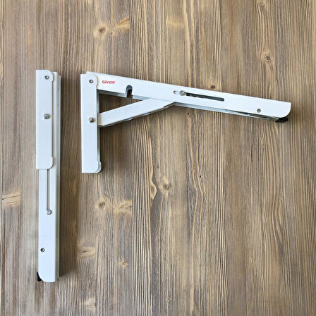 Mandallı Dereceli Katlanabilir Harita Masası Ayağı 1 Çift Beyaz 40cm 