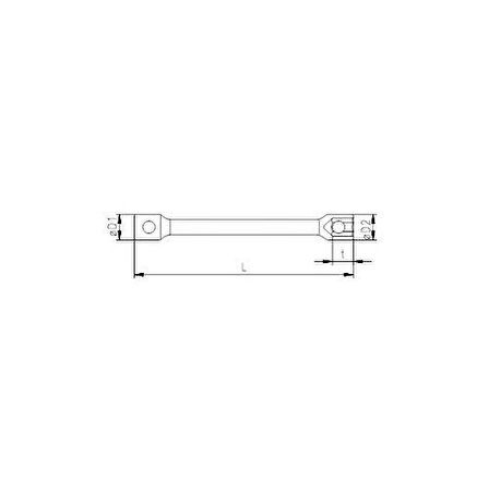 İzeltaş 1870 Ağır Tip Bijon Anahtarı İki Ağız Uzun 27x32mm