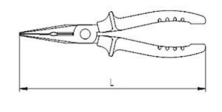 İzeltaş 3225 Uzun Kargaburun Eğri Uçlu Opak 160mm 6 1/4''