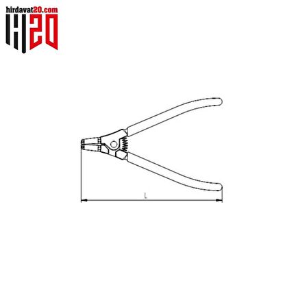 İzeltaş Dış Segman Pense (Eğri) 125 mm - 3311120125