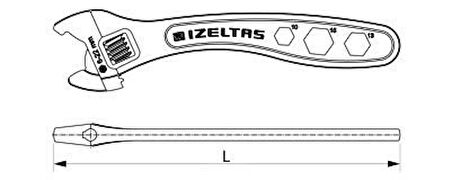 İzeltaş 0615 Ayarlı Montaj Anahtarı 200mm