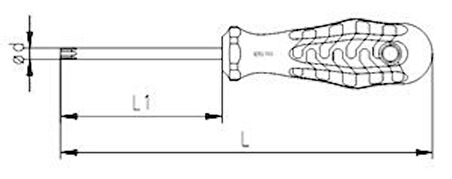 İzeltaş 4775 Torx Uçlu Tornavida Opak T20 4x100mm