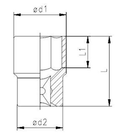 Elta 1115 1/2" Lokma Anahtar 18 mm