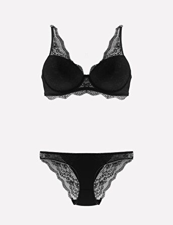 Nurteks 4340 Desteksiz Dantelli Sütyen Takım