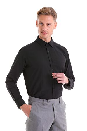 Dormen Classics Kolay Ütülenebilir Slim Fit Dar Kesim Klasik Yaka Cepsiz Erkek Gömlek 