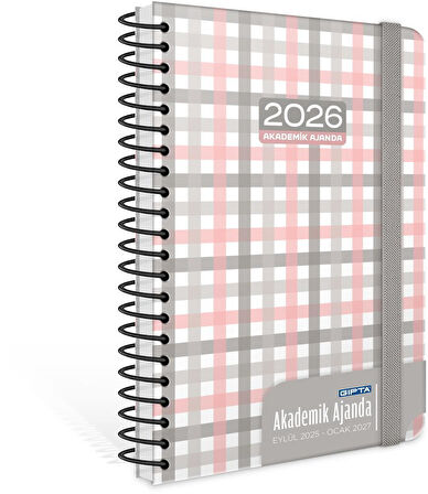 Gıpta 2025 Eylül-2026 Aralık SPİRALLİ Akademik Ajanda 17X24 Cm  Model-11