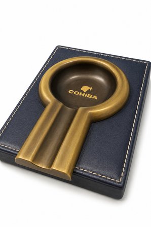 Cohiba Lacivert Gold Deri Kenarlı Tekli Puro Küllüğü TR9951