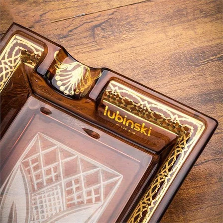Lubinski Elegant Wings İkili Dikdörtgen Puro Küllüğü Kahve