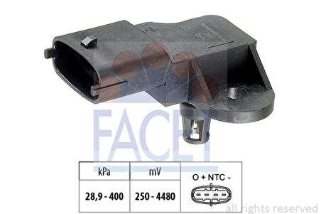 Volvo Hava Basınc Sensoru Volvo S60 II (134) 2.0 D2 10>15 S80 II (124) D4 13>16 S90 II (234) 2.0 D3 16> V4 - Facet 10.3357