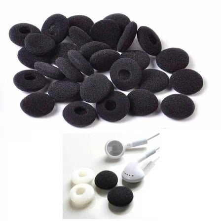 Kulaklık Süngeri, Kulaklık Yastığı 24 Adet (18 mm) - SİYAH