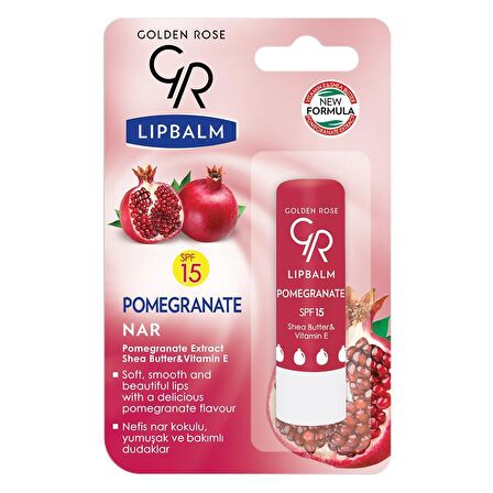 Golden Rose Lip Balm Pomegranate Spf15 (Nar) 