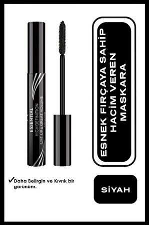 Essential High Definition & Lift Up&great Volume Mascara Black - Hacim Veren Maskara 2'li Set