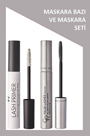 False Lashes Hacim Maskara & Lash Primer Maskara Bazı Seti