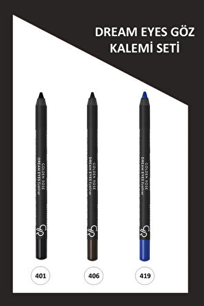 Dream Eyes Pamuk Yağı İçerikli Göz Kalemi Seti 1,6 g No 401-406-419