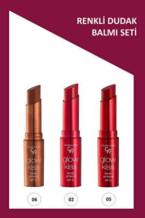 Glow Kiss No: 06 - No: 02- No: 05 Renkli Dudak Nemlendirici Seti