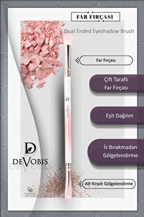 Devobis Dual Ended Eyeshadow Brush Far Fırçası