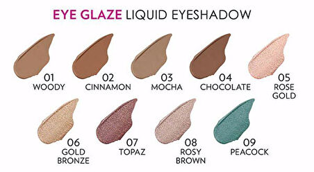 Golden Rose Eye Glaze Liquid Eyeshadow - 01 Woody