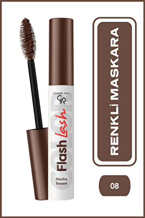 Flash Lash Renkli Maskara No:08 & Lipliner No:223 & Sweet Kiss Meyveli Dudak Parlatıcı No:05 Makyaj Seti