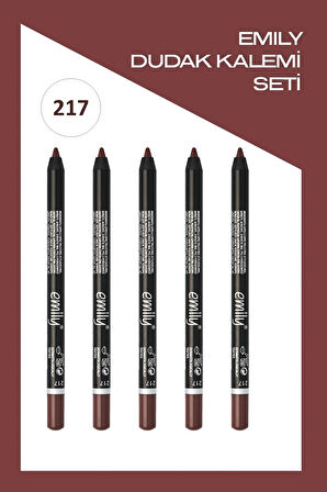 Emily Long Lasting Lip Pencil No: 217 - Dudak Kalemi x5