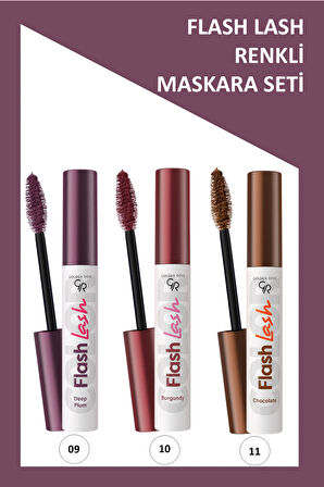 Flash Lash Renkli Maskara Seti No: 09-10-11