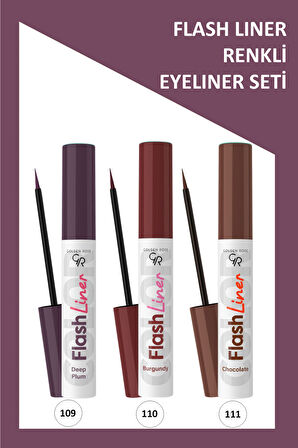Flash Liner Renkli Eyeliner Seti No: 109-110-111
