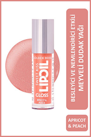 Sweet Kiss Lip Oil Gloss No:02 Dudak Parlatıcı Yağ Şeftali, Gül & Jojoba Yağlı 4,7 ml