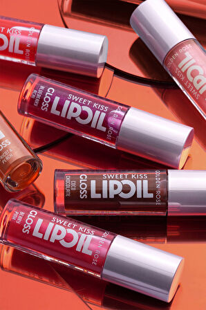 Sweet Kiss Lip Oil Gloss No:02 Dudak Parlatıcı Yağ Şeftali, Gül & Jojoba Yağlı 4,7 ml