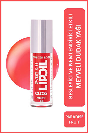 Sweet Kiss Lip Oil Gloss No:04 Dudak Parlatıcı Yağ Tropikal Meyve & Jojoba Yağlı 4,7 ml