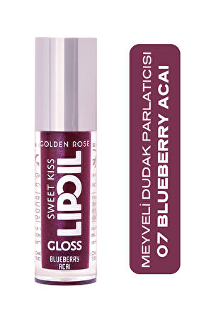Sweet Kiss Lip Oil Gloss No:07 Dudak Parlatıcı Yağ Yaban Mersini & Jojoba Yağlı 4,7 ml