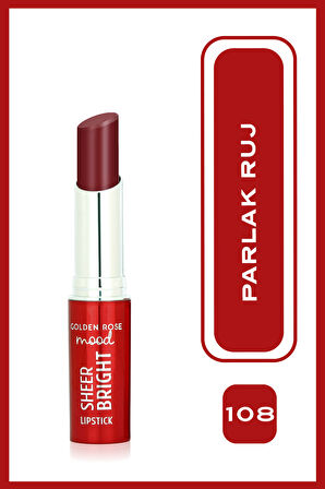 Mood Sheer Parlak Ruj  No:108 Rosy Plum