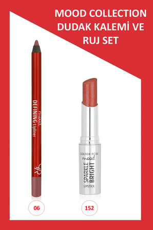 Mood Defining Dudak Kalemi No:06 & Sparkle Bright Ruj No:152 İkili Set