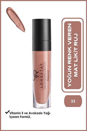 Longstay Liquid Matte Lipstick 33 Avokado Yağlı Kalıcı Likit Mat Ruj 5,5 ml