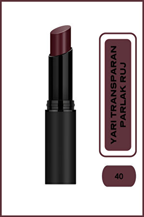 Sheer Shine Stylo Lipstick 40 Yarı Transparan Parlak Ruj 3 g