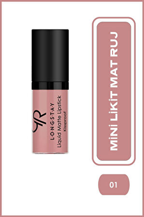Longstay Matte Mini 01 Uzun Süre Kalıcı Likit Mat Ruj 3 ml